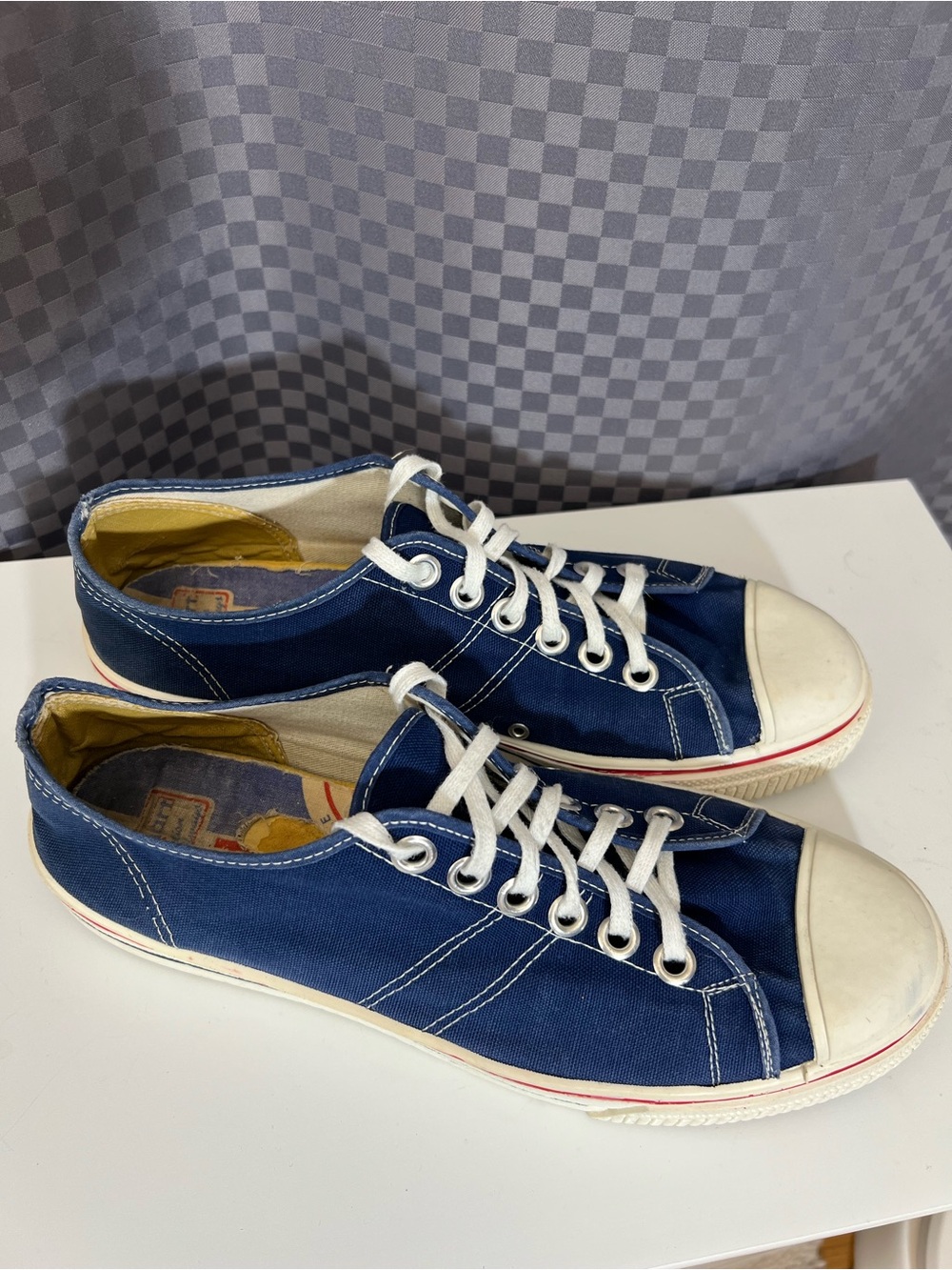 VTG 60s 70s Kmart Canvas Low Top Sneaker White Cap Sz 11 Skater Grunge Retro USA